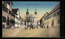 Arlesheim, Domplatz mit spielenden Kinde