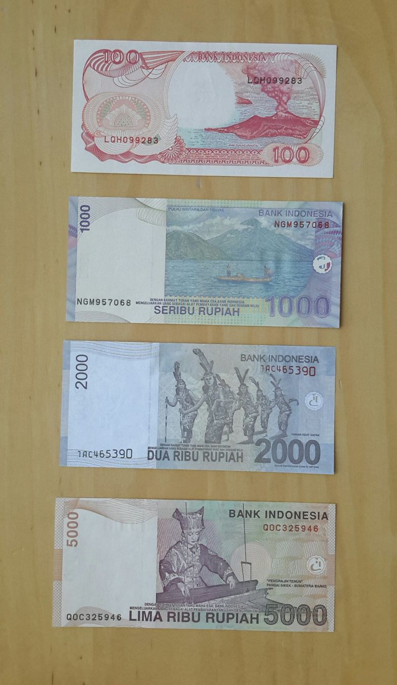 Banconote: Indonesien , 4 Noten , bankfrisch . – Nuovo (secondo la descrizione) da Burgdorf venduto da Olli.34 1