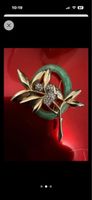 Broche vintage, motif floral et strass, parfait été!