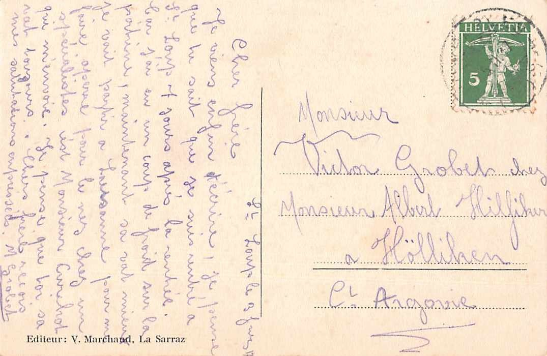 Cartoline postali: SOUVENIR de St. LOUP - Vue generale 1917 – Usato da Winterthur venduto da SchatzchischtliWinti 1