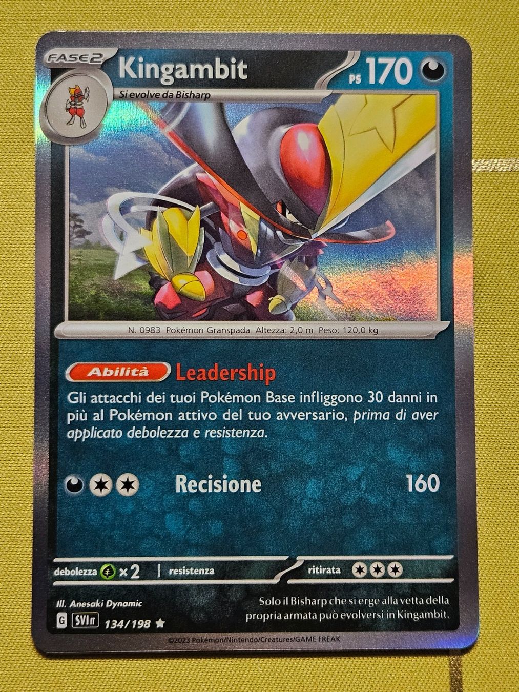 Pokémon Carte collezionabili: Scarlet & Violet - Kingambit 134/198 IT – Usato da Bellinzona venduto da Pokemarco