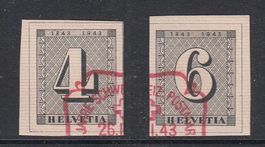 W12 + 13 Einzelwerte aus Jubiläumsblock Ersttag 26.2.1943