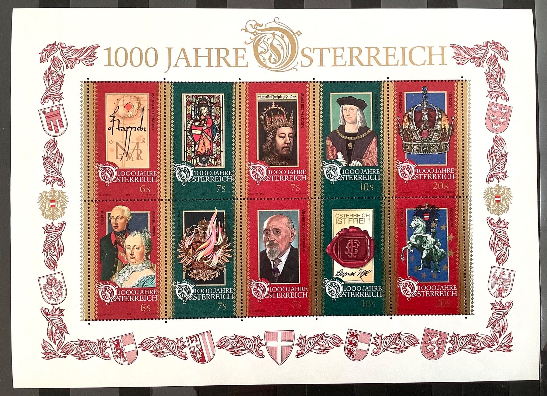 Tutti i francobolli: 1996 - 1000 Jahre Österreich Bogen  Postfrisch ** – Nuovo (secondo la descrizione) da Liestal venduto da Skunk02