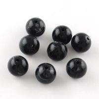 Acrylperlen Rund Schwarz  6mm / 100St.