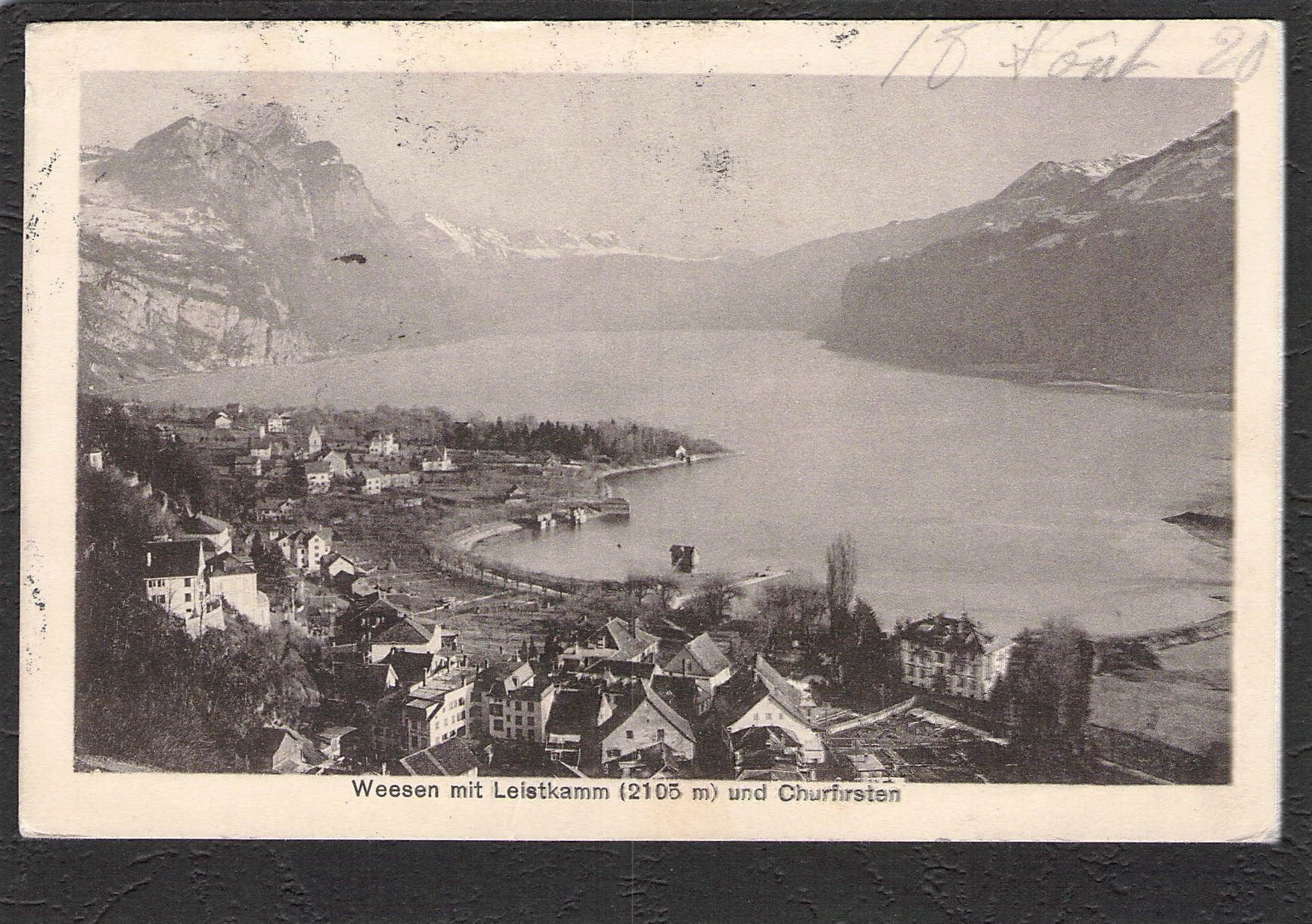 Cartoline postali: AK SG Weesen m. Leistkamm , 1934 – Usato da Reichenburg venduto da ibiza18