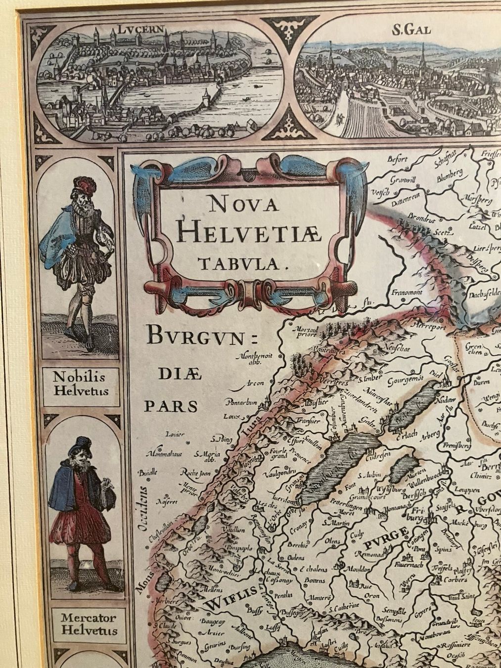 Foto & Immagini: Hondius, Jodocus, "Nova Helvetiae tabula" – Usato da Wolfwil venduto da Verbenia 1