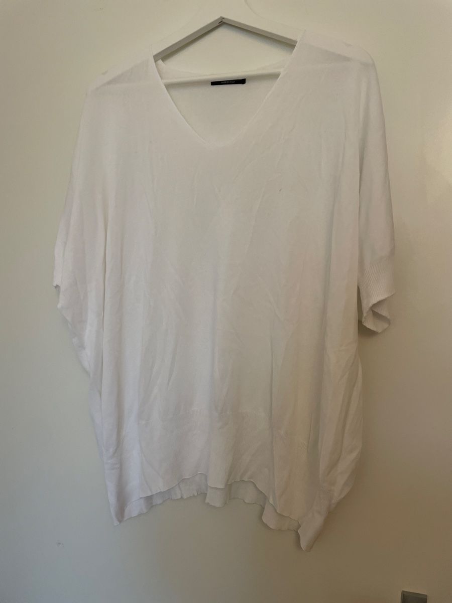 T-Shirts: weisses Strick T-Shirt – Gebraucht aus Zürich von joa_7xds