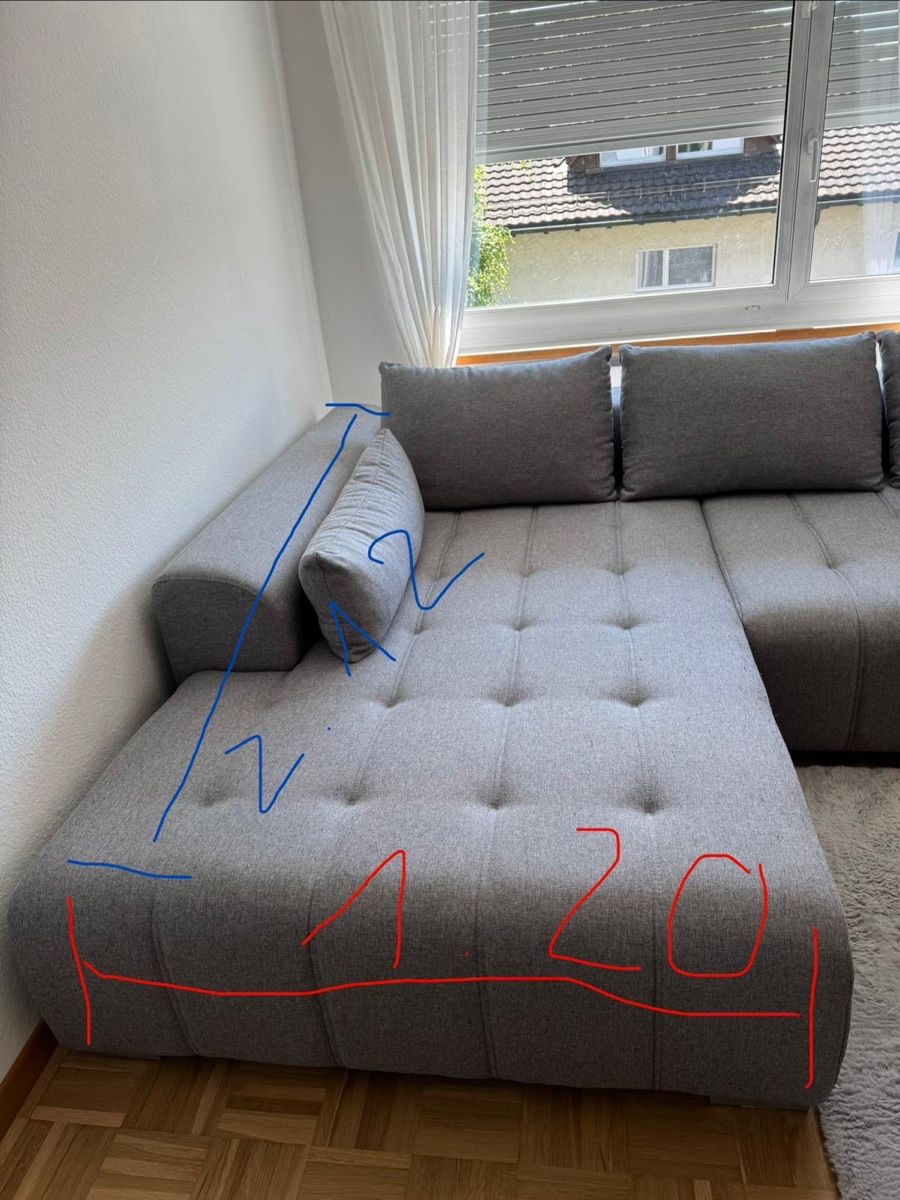 Sofas: Ecksofa grau 304x218 cm – D'occasion à Bronschhofen par evan.mastrangelo 1