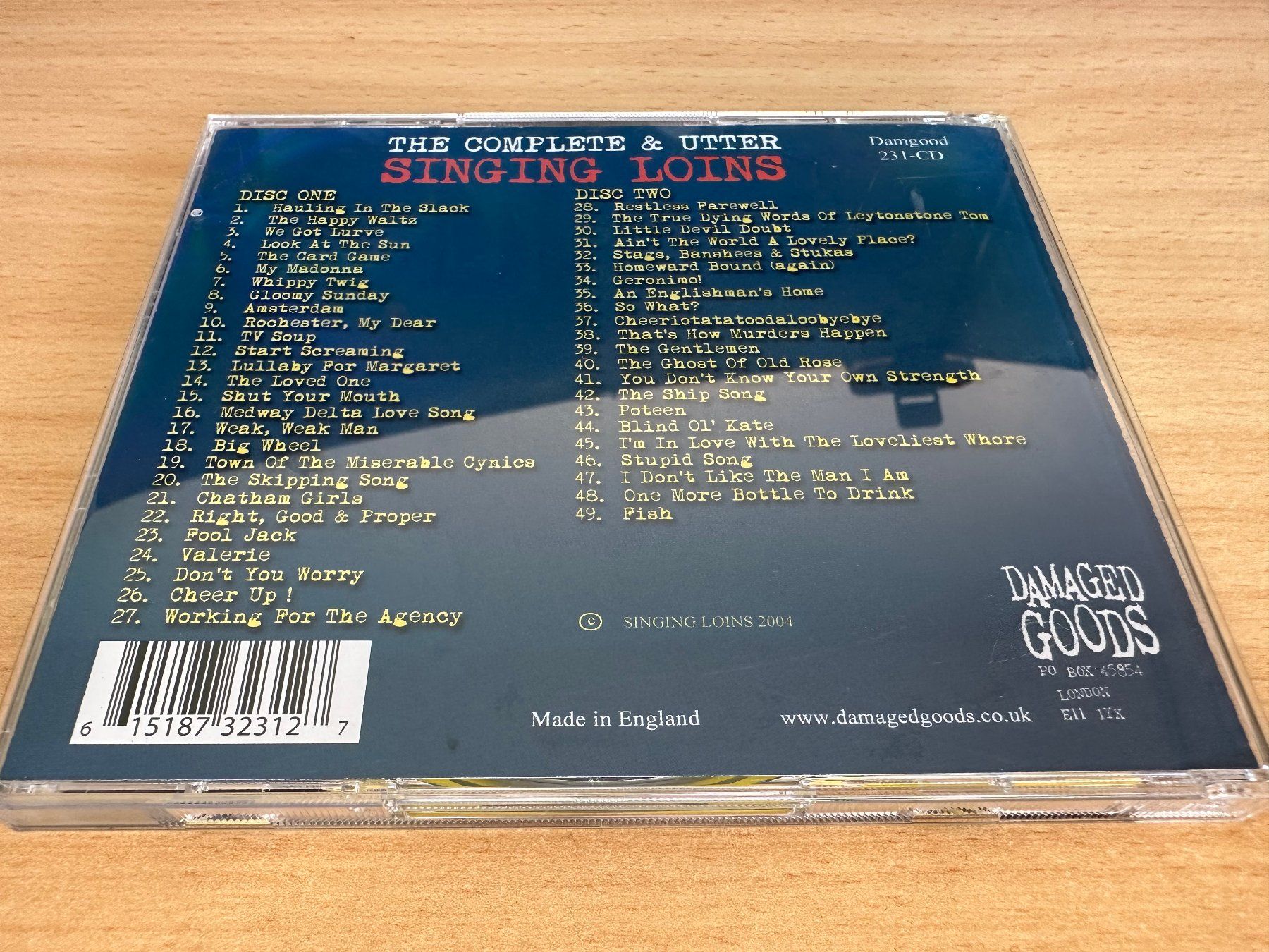 CD: Singing Loins – The Complete & Utter Singing Loins - 2 CD – Usato da Rikon im Tösstal venduto da Alpenmutz 1