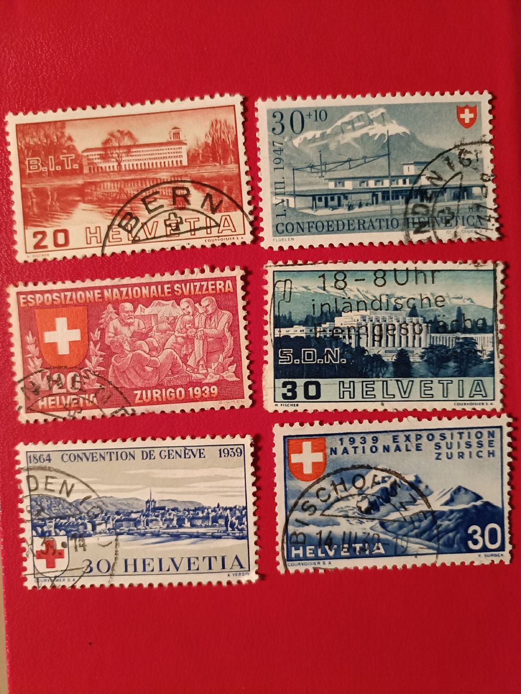 Tutti i francobolli: 6 ANTIKE BRIEFMARKEN SCHWEIZ MIT STEMPEL – Usato da Sargans venduto da Polifemo58
