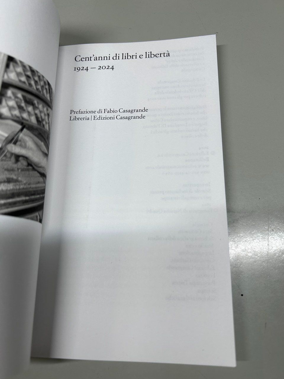 Bücher: "Cent'anni di libri e libertà. Libreria" -  2024 – Gebraucht aus Giubiasco von LorisVale 2
