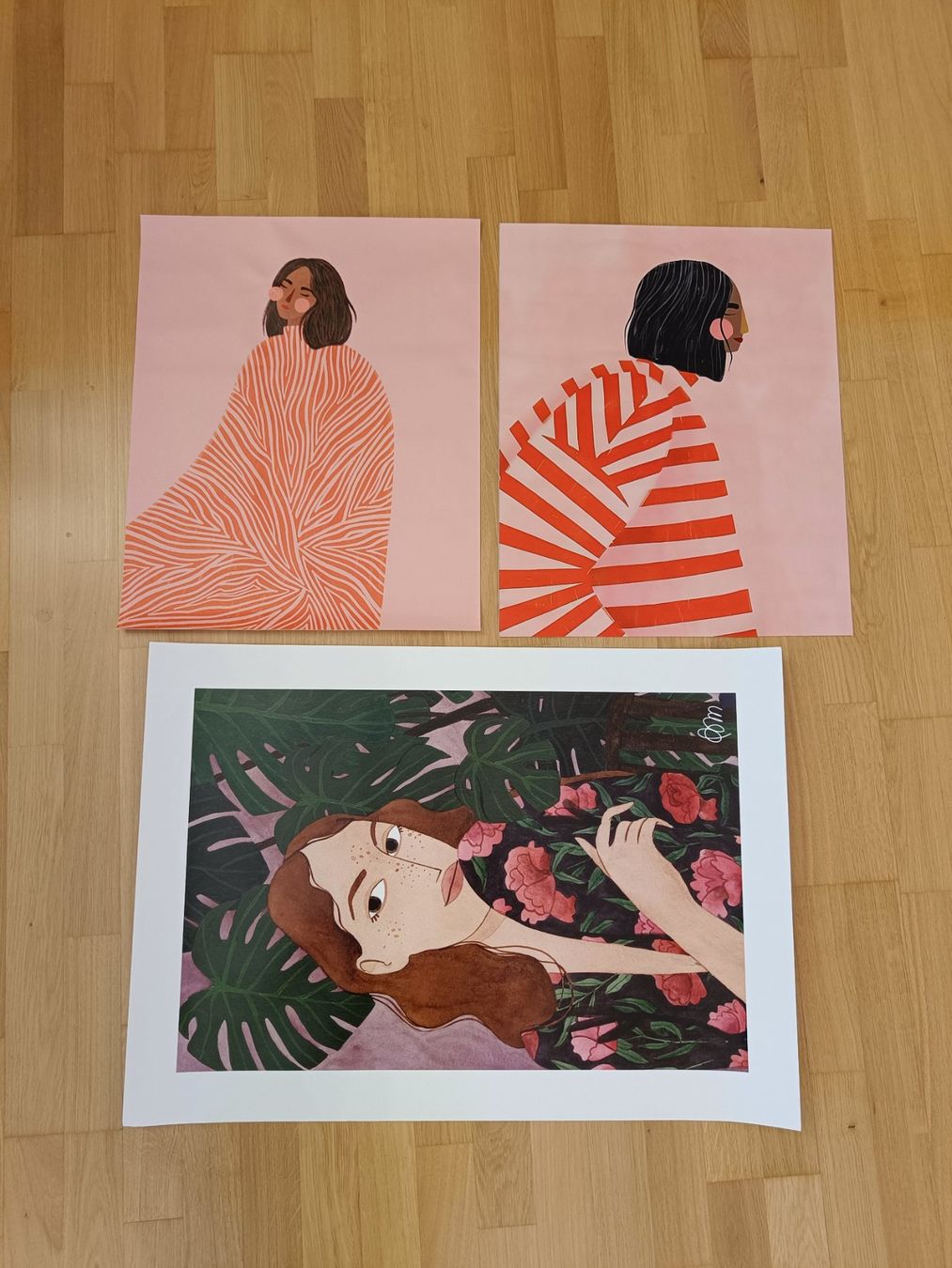 Tutte le decorazioni: 3 moderne Poster Set rosa / Illustration Design – Usato da Zürich venduto da Atelier.Second 7