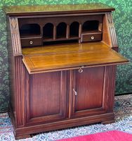 Barock Sekretär Biedermeier Kommode Schreibtisch Nussbaum