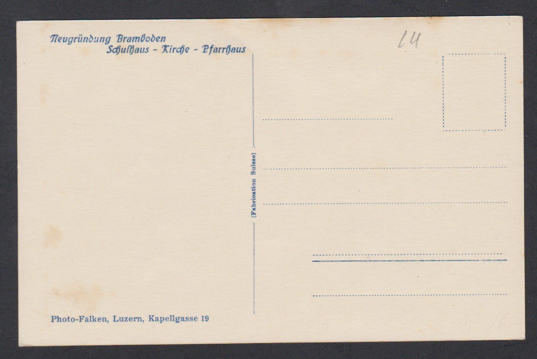 Cartoline postali: Bramboden LU   Neugründung   :   alte Ansichtskarte – Usato da Vitznau venduto da Ropaku 2