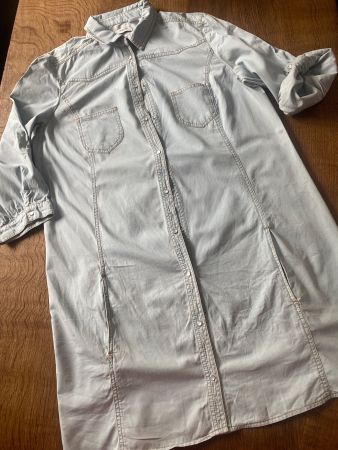 REDOUTE KLEID/Longbluse Jeans Gr.42/44 leichter Jeansstoff