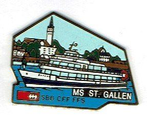 SBB/CFF/FFS Plaketten & Abzeichen: MS ST. Gallen und SBB – Gebraucht aus Hinterkappelen von Schampus
