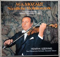 MOZART Sämtliche Violinkonzerte Szeryng 4 LP Box TOP ZUSTAND