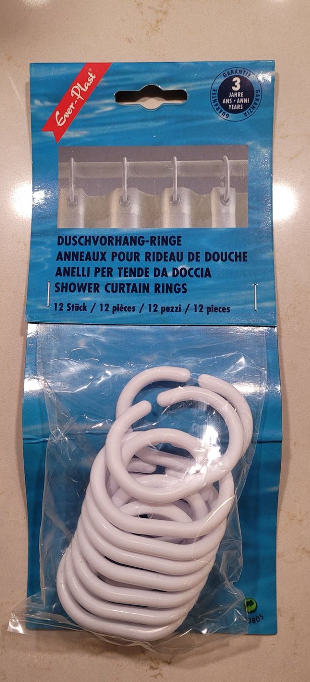 Altro per il bagno: Dushvorhang-Ringe - 12 Stück – Nuovo e nell'imballaggio originale da Fahrwangen venduto da qtechx