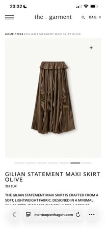 The garment Gilian statement maxi skirt olive