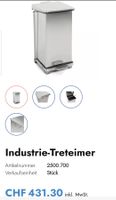 Tretteimer 45 L Edelstahl, Gasdruckfeder,  Gratis Versand.