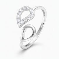 verstellbarer Ring Silber 925 Zirkonias Gr. 50-54 & 56-60