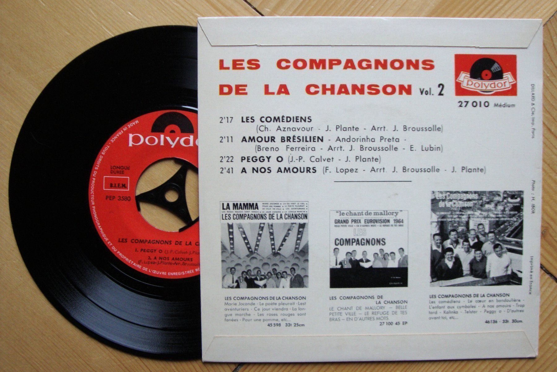 Dischi in vinile: Compagnons de la Chanson - Le Comédiens – Usato da Bern venduto da Uli_10_11 1
