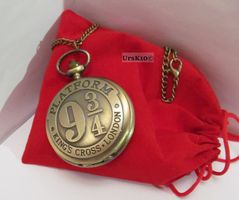 NEUE Taschenuhr Bronze Sujet zu Harry Potter Platform 9 3/4