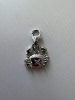 Charms-Anhänger Krebs mit Karabinerverschluss neu