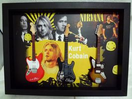 Bild NIRVANA, 3 Stk. Modell Gitarren, Unikat (B.50cmxH.37cm)