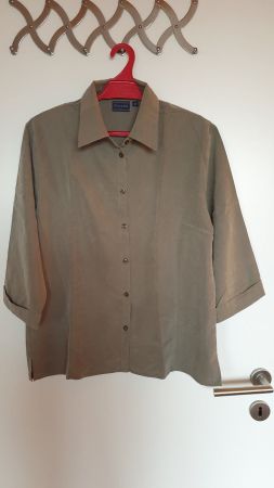 Bluse 3/4Ärmel Biaggini Gr.42, Olivgrün, Polynosic/Polyester