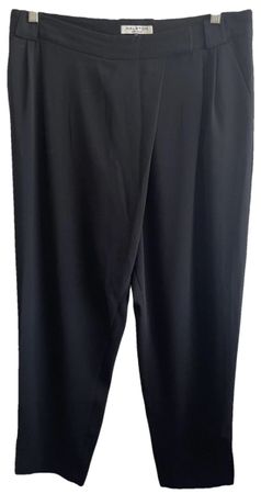 Elegante HALSTON Stoffhose Gr. 38 Schwarz Büro Business Hose