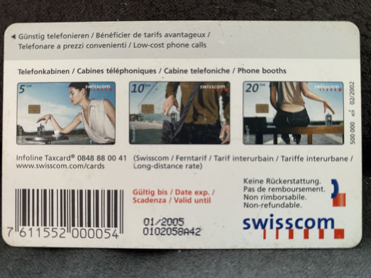 Schede telefoniche: Taxcard S2 – Usato da Lausanne venduto da babacard10 1