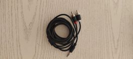Câble audio 3.5mm vers 2x RCA noir bon état