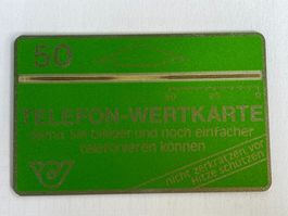 Telefon-Wertkarte 50, ziemlich neu