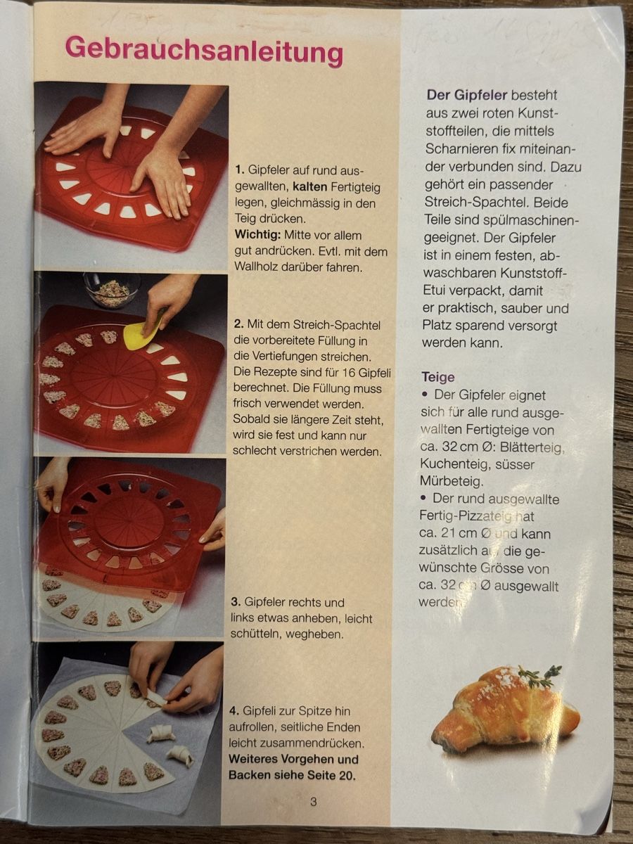 Betty Bossi Teglie da forno: Gipfeli-Party Backset und Ausstecher-Hilfe – Usato da Langnau am Albis venduto da mfurrer_79 2