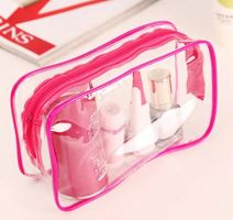 NEUES Kosmetiktäschli pink-durchsichtig - 224154