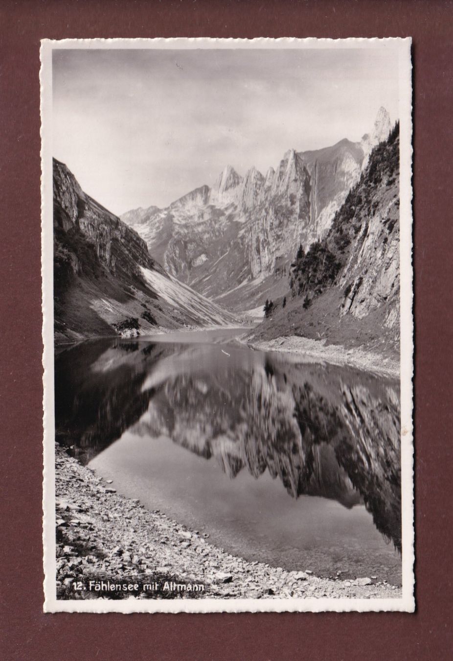 Cartoline postali: FÄHLENSEE mit Altmann - 1957 – Usato da Pully venduto da nicecards