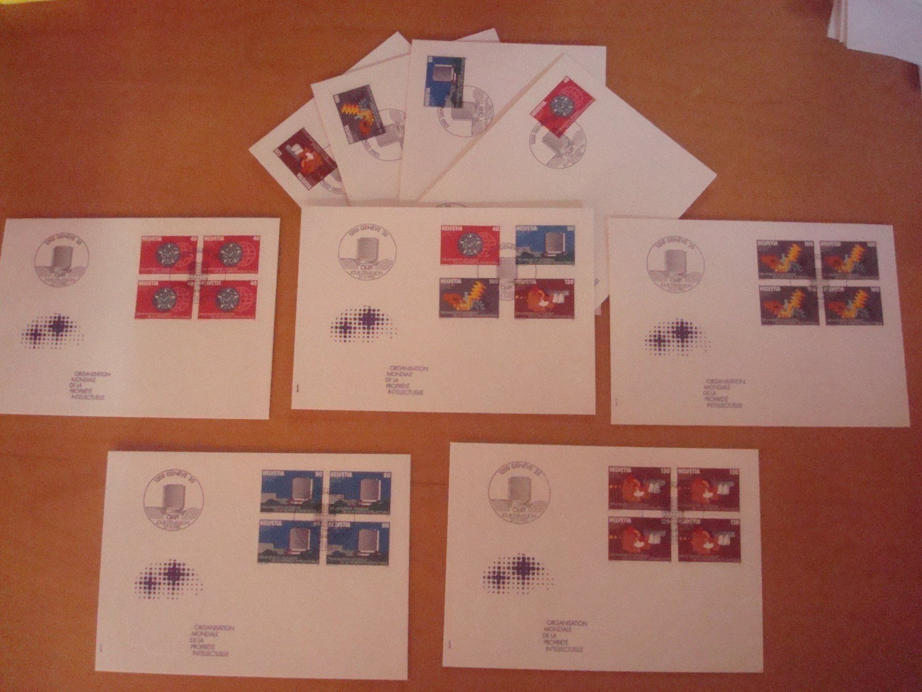 Alle Briefmarken: GA 1982 FDC Serie einzeln und 4er – Gebraucht aus Gordola von Polentaefung