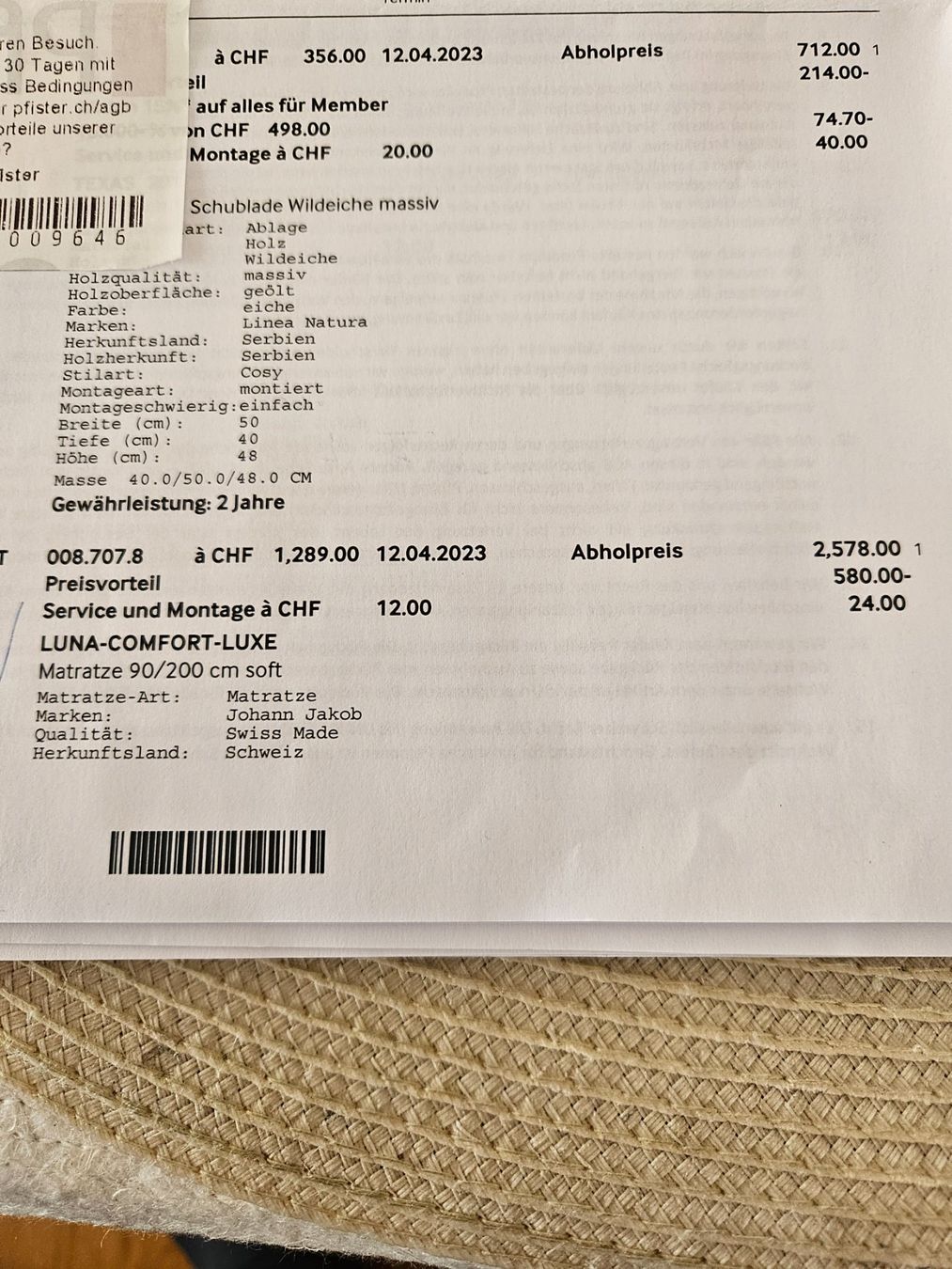 Letti: Doppelbett mit 2 Nachttisch – Usato da Obfelden venduto da HBCQW 4