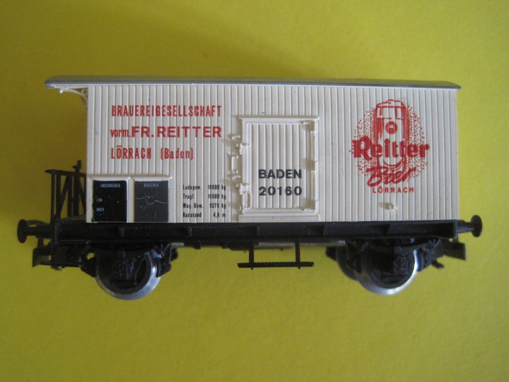LG1527 RUCO 002004 Ho Wagon frigorifique SBB CFF biere du Cardinal Bier essieux