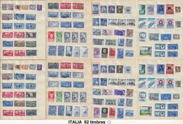 ITALIA  lot de 82 timbres ʘ avec quelques bonnes valeurs