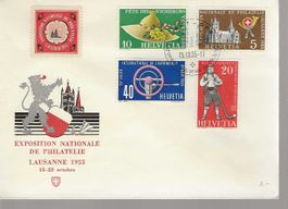 Enveloppe Exposition Lausanne 1955