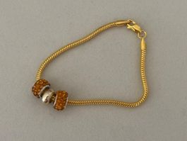 Luxus Elegante 18 cm Edelstahl Armband Farbe :Gold