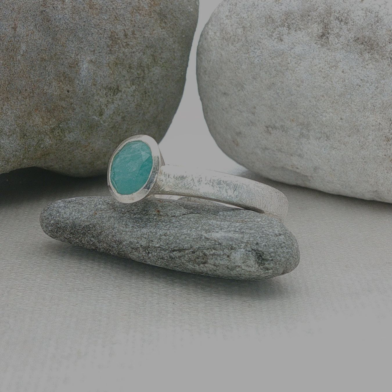 Olga Ribler Ringe: Klassischer Silber Ring 925 mit Amazonite Grösse 56 – Neu (gemäss Beschreibung) aus Luzern von Schmuckoutlet 4