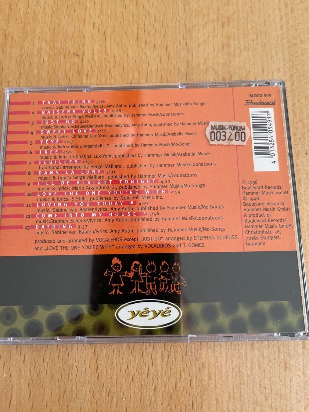 CD: Vocaleros - Yeye – Usato da Rüti ZH venduto da alumedien 1