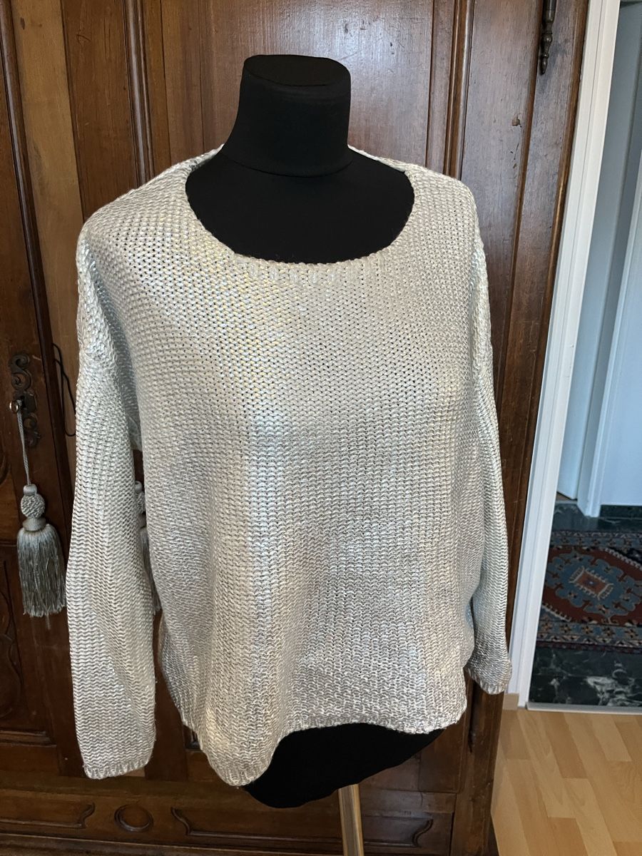 Mango Pulls & Sweat-shirts: Pullover argento Mango – D'occasion à Locarno par cichita