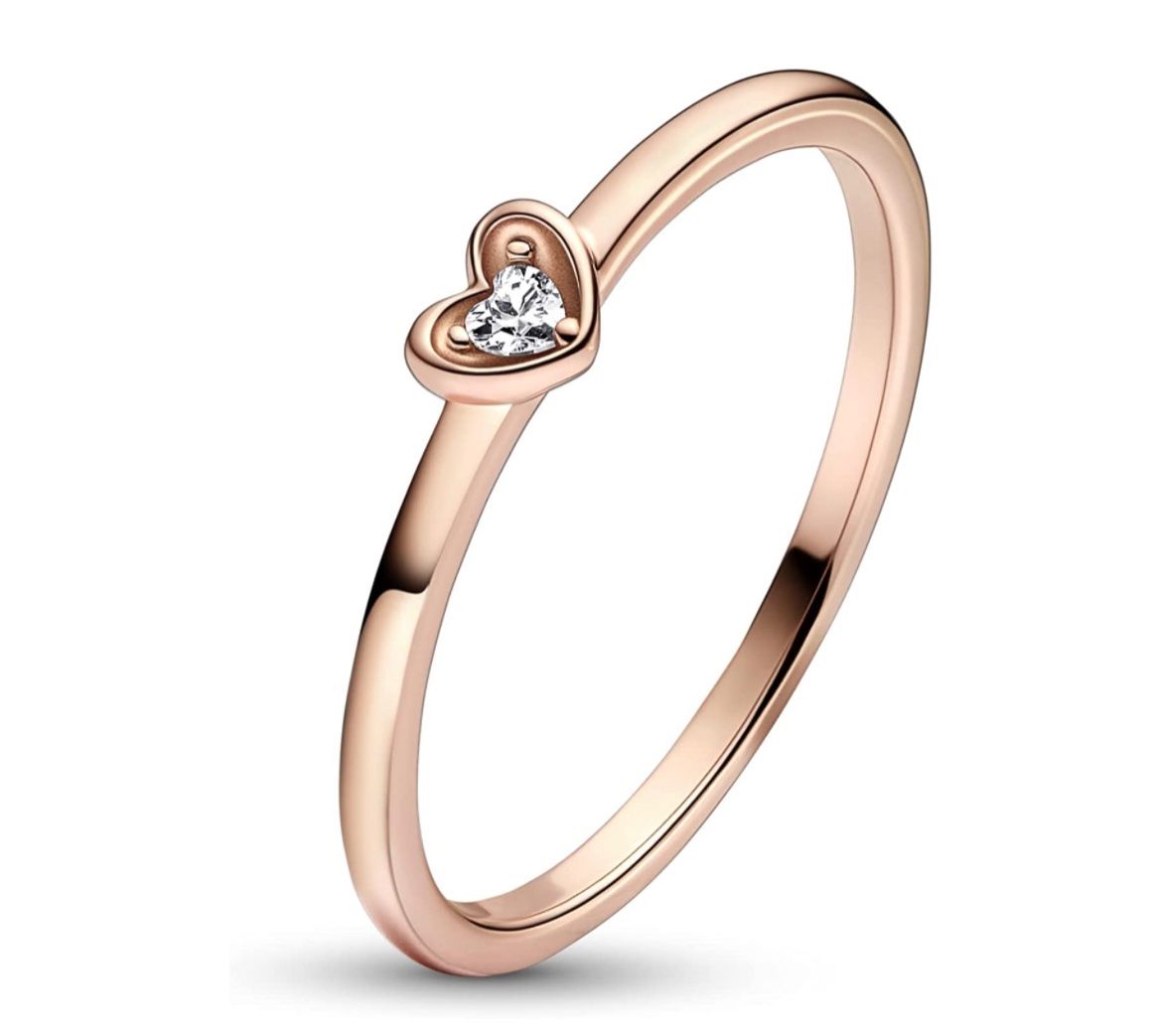 Ringe: 3 Pandora Stackable rings Herz Ring 14Karat rosévergoldet – Neu (gemäss Beschreibung) aus Frauenfeld von Vanityroom 1