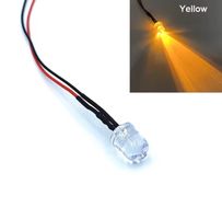 5 Stk LED Birne 8mm gelb verkabelt mit Sockel 12V