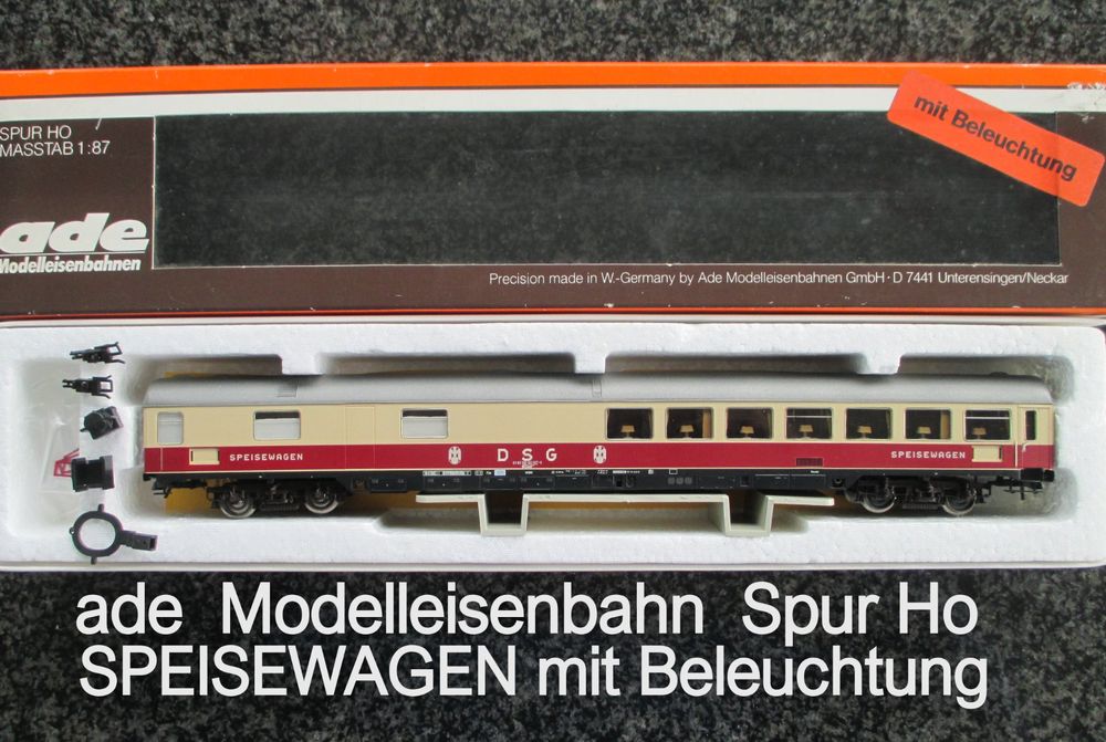 ade Modelleisenbahn - Speisewagen mit Beleuchtung Spur HO (Gebraucht ...