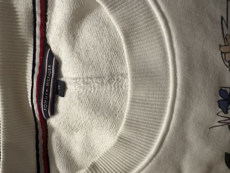 Tommy Hilfiger Pullover weiss Blumenmuster Grösse M